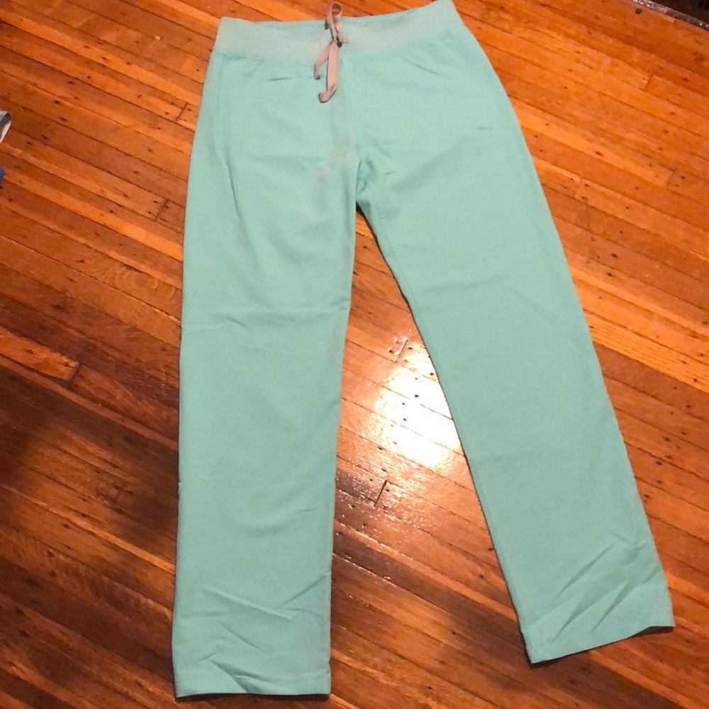 Size small women’s Livingston aqua scrub bottoms.